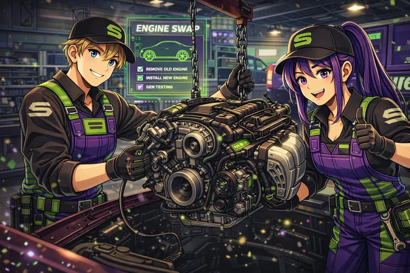 Engine replacement at Supercanic