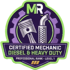MechanicRank Certified Mechanic badge, Diesel and Heavy Duty