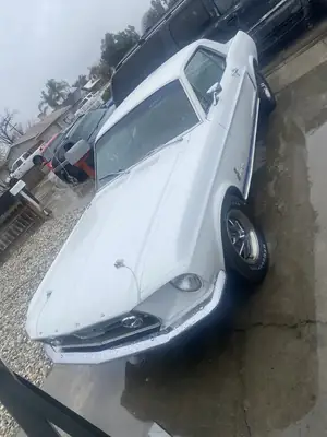 Mustang front three-quarter in the driveway
