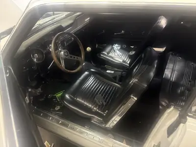 Mustang interior with black seats