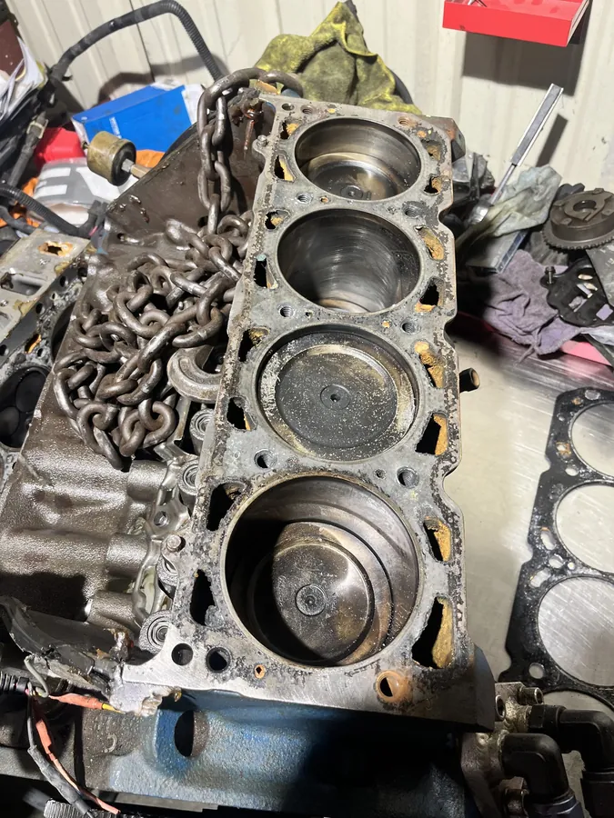 Engine rebuild on the stand