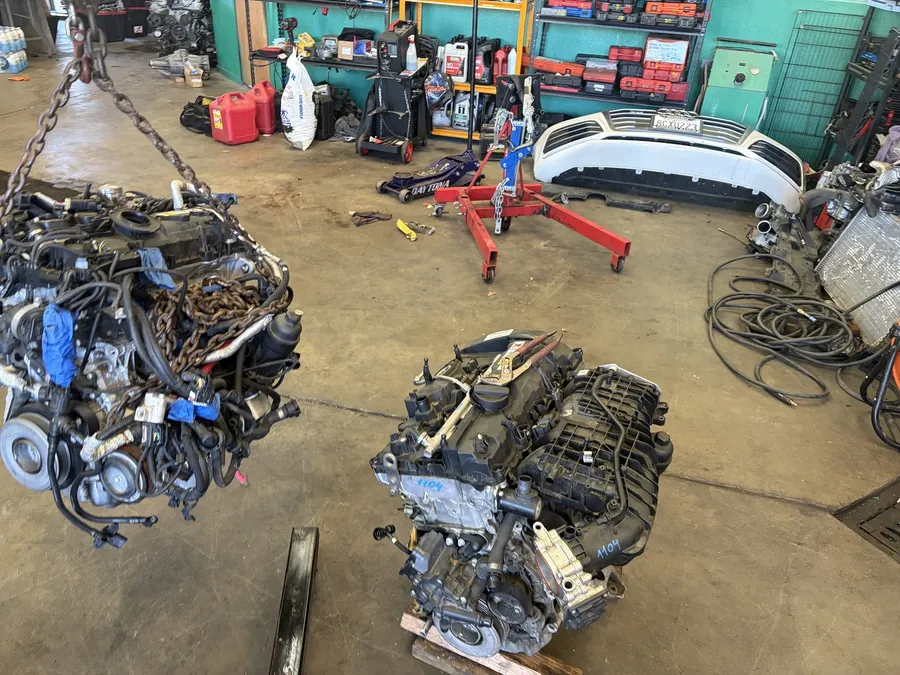 Engine swap in the bay