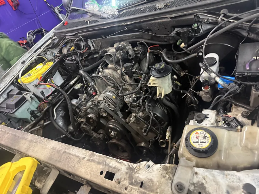 Engine work in the bay