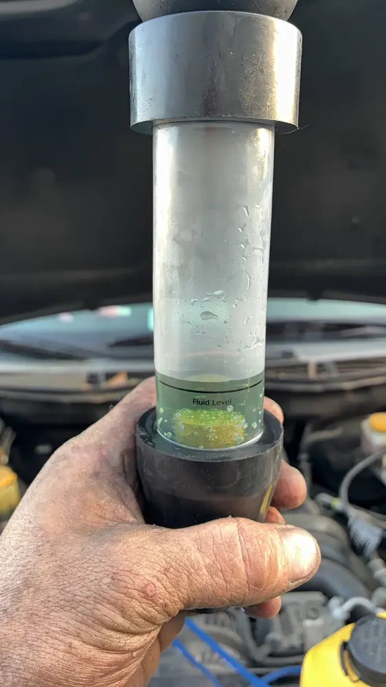 Cooling system test during a mobile diagnostic in Beaumont CA