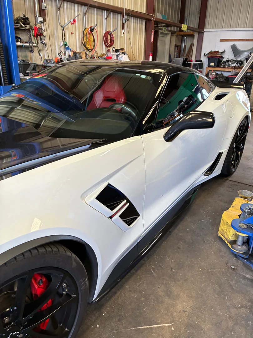 C7 Corvette in the Supercanic shop for a supercharger install, serving Hemet CA