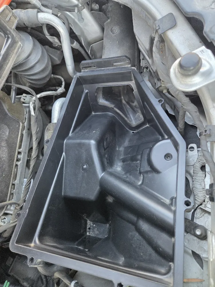 Airbox opened during a MAF sensor diagnosis on a Chevy Malibu in Jurupa Valley CA
