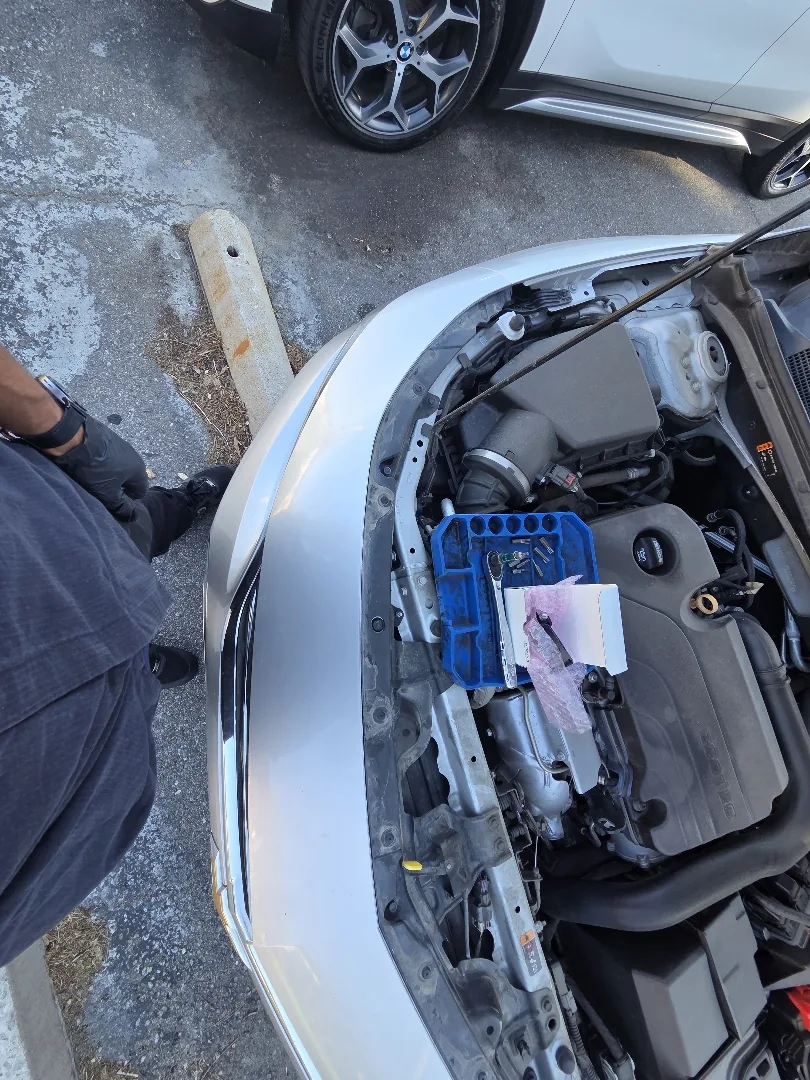 Replacement mass air flow sensor in its packaging before fitting