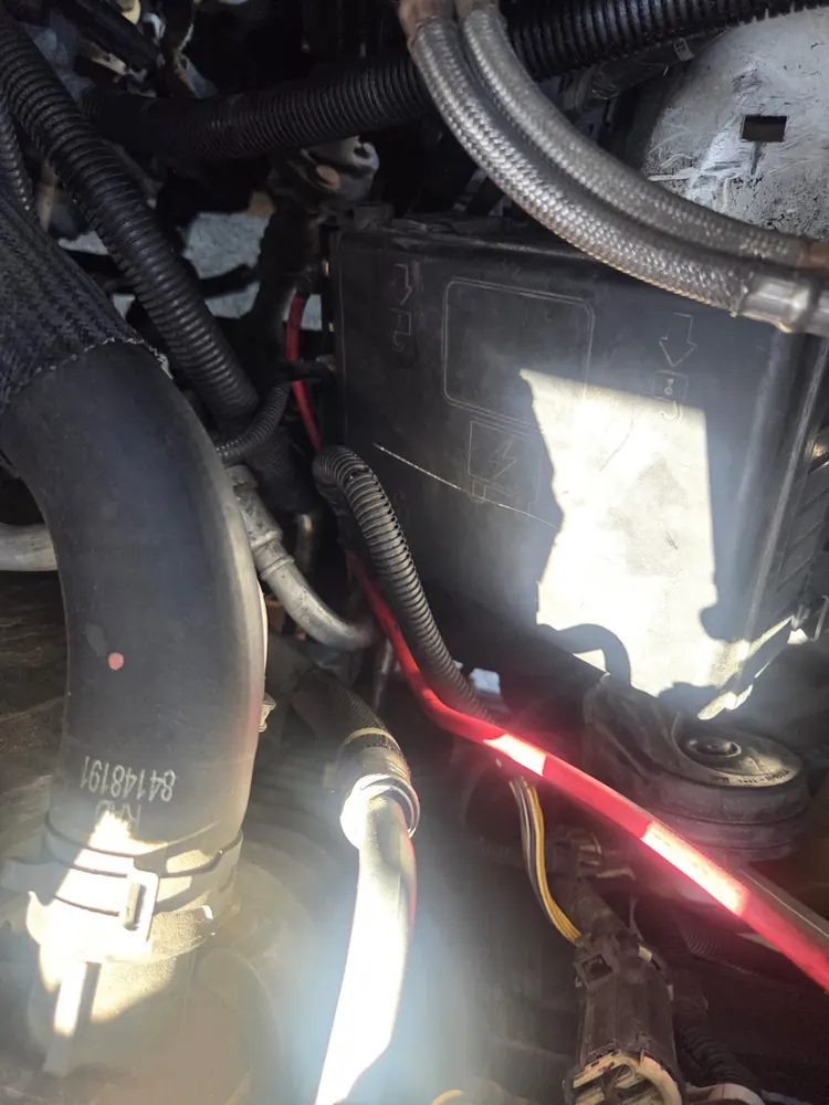 Tracing power cables during a no-start diagnosis on a Los Angeles area work van