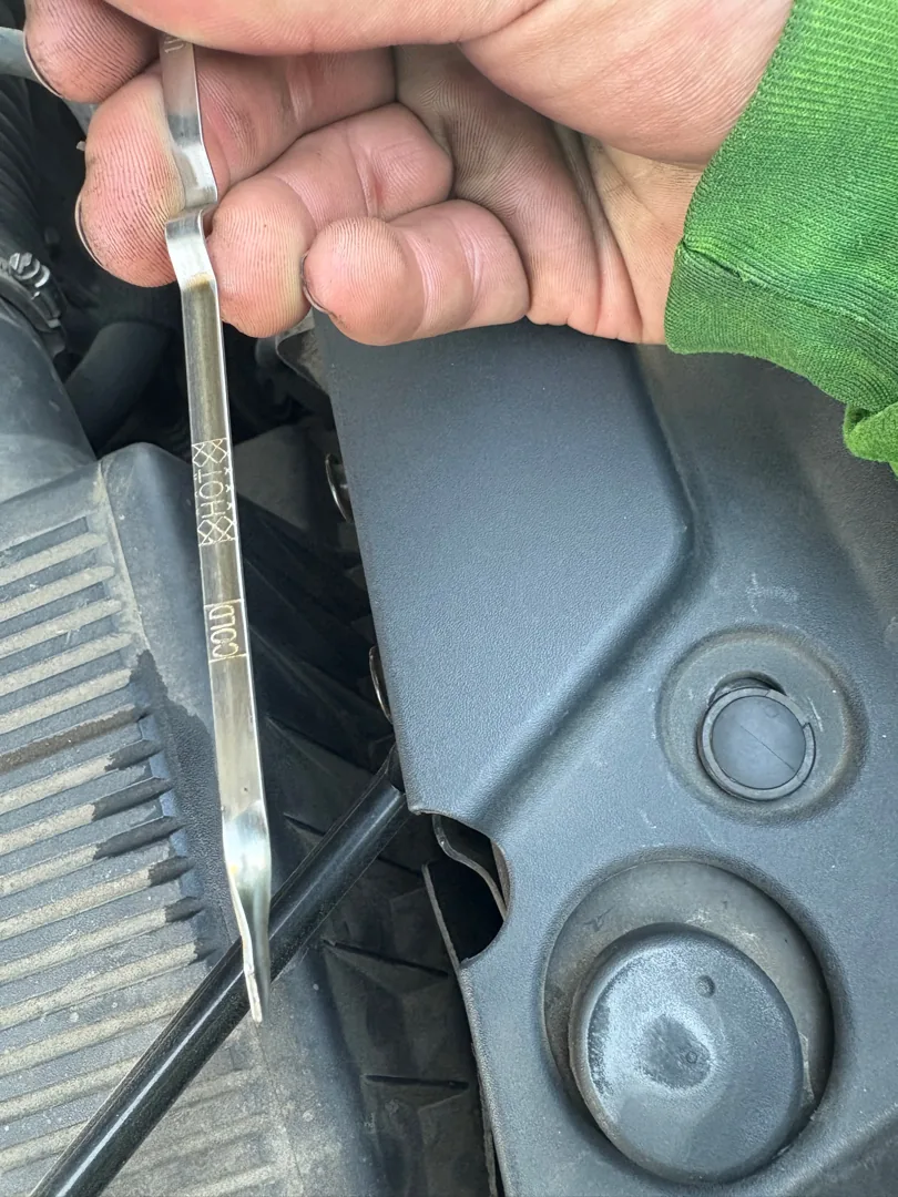 Measuring clearance during a GMC Yukon diagnostic for a Menifee CA customer