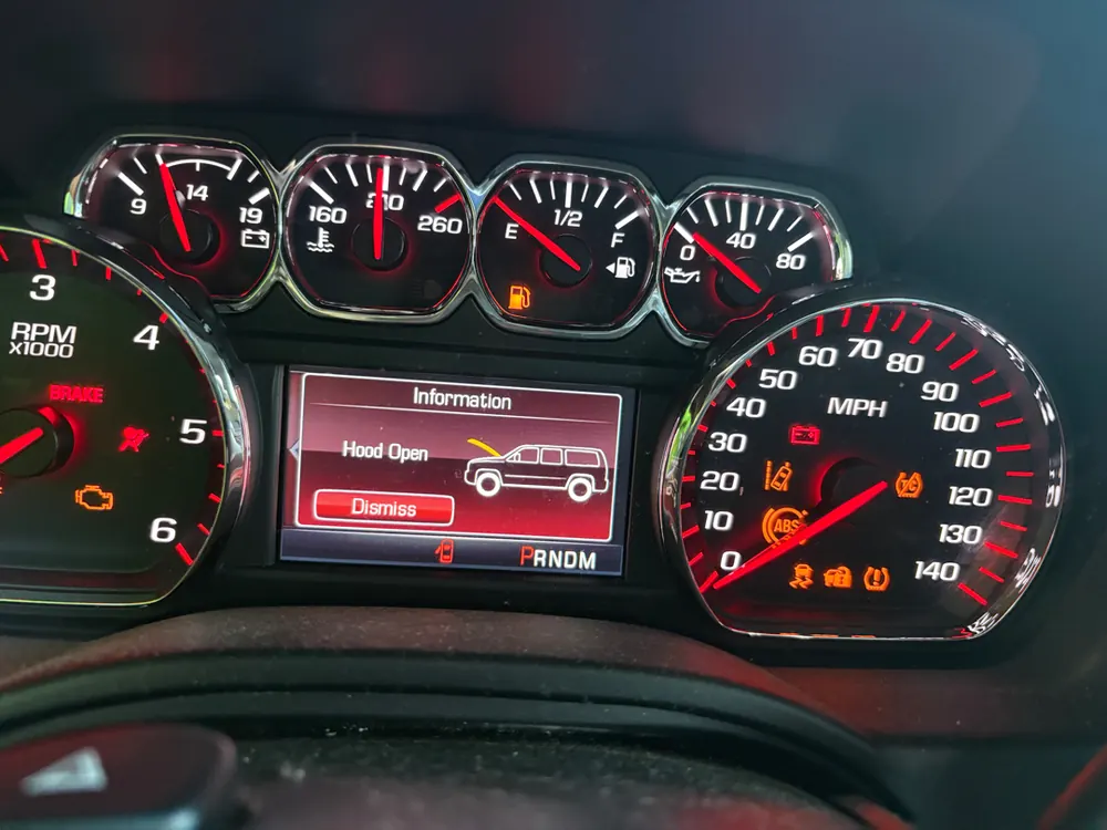 Instrument cluster check during a GMC Yukon diagnostic in Menifee CA