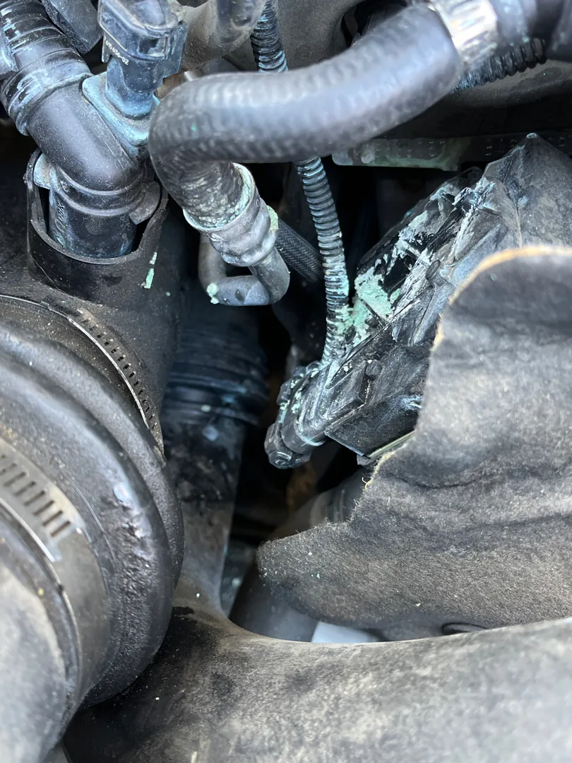 Coolant line repair on a BMW 330i for a Moreno Valley CA customer