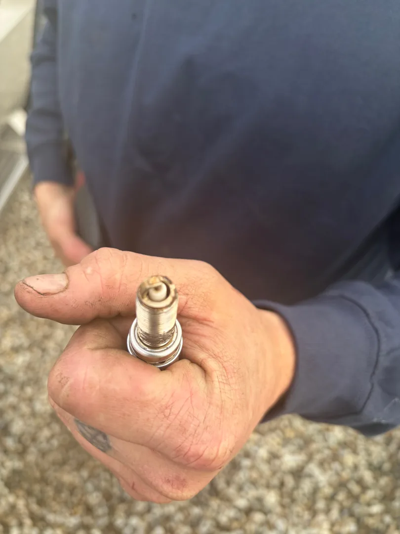 Spark plug pulled during a Lexus diagnostic in Moreno Valley CA