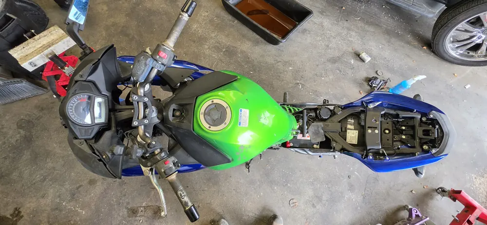 Motorcycle no-start diagnosis in progress for a Murrieta CA customer
