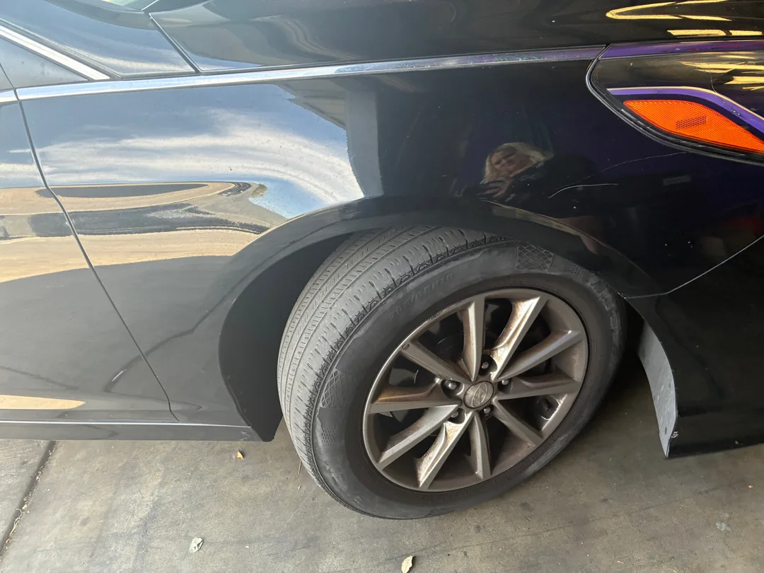 Wheel and tire check on a Hyundai Sonata for a Murrieta CA customer
