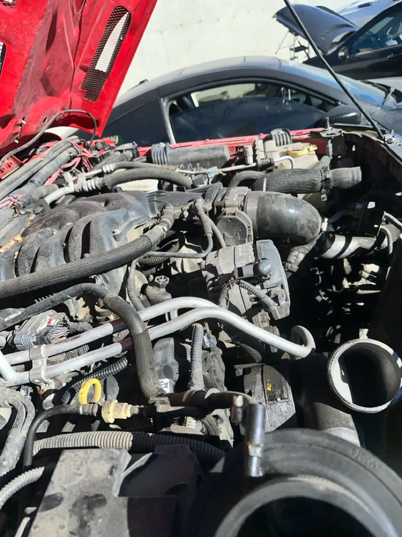 Jeep Wrangler engine bay stripped down during a San Jacinto CA repair