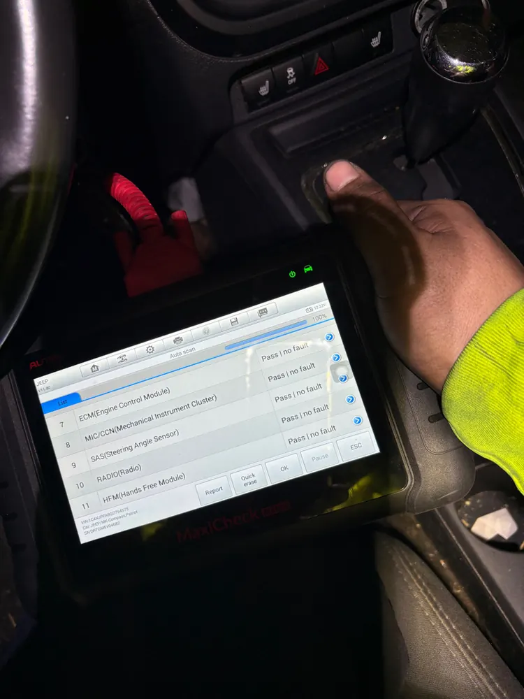 Running module scans from the driver's seat during a diagnostic in Hemet CA