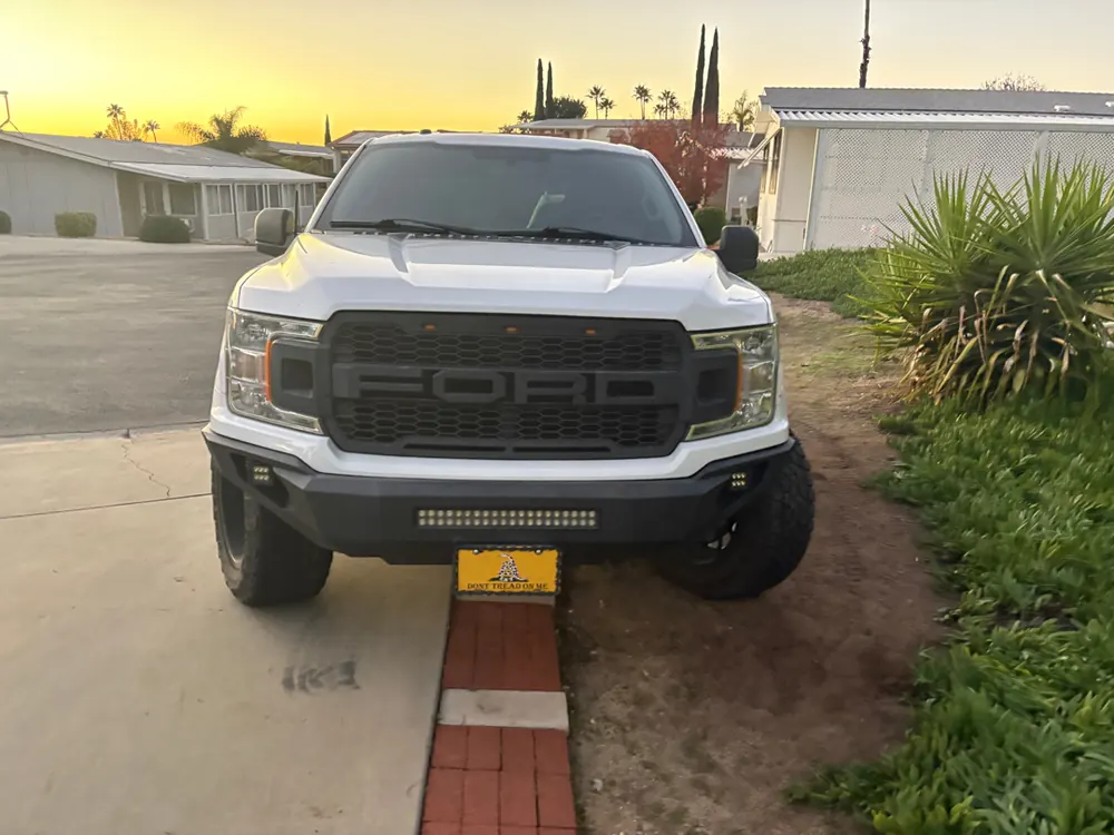 Ford F-150 diagnosed at sunrise in a Hemet CA driveway