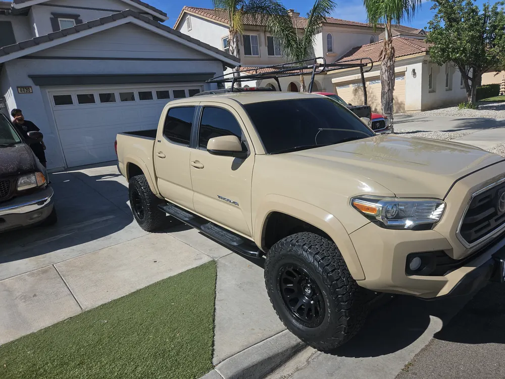 Toyota Tacoma inspected curbside in Hemet CA